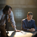 GOTHAM: Detectives Harvey Bullock (Donal Logue, L) and James Gordon (Ben McKenzie, R) question a suspect in the "Harvey Dent" episode of GOTHAM airing Monday, Nov. 17 (8:00-9:00 PM ET/PT) on FOX. ©2014 Fox Broadcasting Co. Cr: Jessica Miglio/FOX