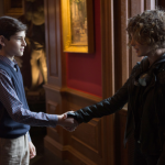 GOTHAM: Bruce Wayne (David Mazouz, L) meets Selina Kyle (Camren Bicondova, R) in the "Harvey Dent" episode of GOTHAM airing Monday, Nov. 17 (8:00-9:00 PM ET/PT) on FOX. ©2014 Fox Broadcasting Co. Cr: Jessica Miglio/FOX