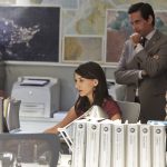 STATE OF AFFAIRS -- "Half the Sky" -- Pictured: (l-r) Sheila Vand as Maureen James, Adam Kaufman as Lucas Newsome, Cliff Chamberlain as Kurt Tannen -- (Photo by: Ben Cohen/NBC)