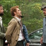 CONSTANTINE -- "Danse Vaudou" Episode 106 -- Pictured: (l-r) Emmett Scanlan as Jim Corrigan, Matt Ryan as John Constantine, Charles Halford as Chas, Angelica Celaya as Zed Martin -- (Photo by: Tina Rowden/NBC)