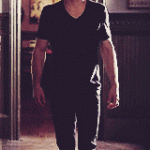 Damon walking GIF from http://5soslooks-soperfect.tumblr.com/post/102491642144/damon-salvatores-body-appreciation-post-6x06