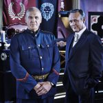 DOMINION -- Season:1 -- Pictured: (l-r) Alan Dale as General Riesen, Anthony Stewart Head as Senator David Whele -- (Photo by: Gavin Bond/Syfy)