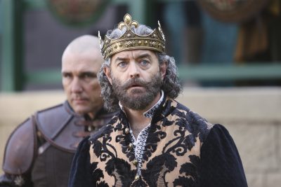 GALAVANT - "Death After Brunch" - Thinking about being in a relationship, Isabella wants Galavant to try to impress her parents with attentive small talk, but he's confident that breaking everyone out of prison will impress them and save them from certain death. Galavant gets his opportunity for a hero moment when King Richard challenges his brother to a duel and needs a champion to fight for him, on "Galavant," airing SUNDAY, JANUARY 25 (8:00-8:30 p.m., ET) on the ABC Television Network. (ABC/Nick Ray) VINNIE JONES, TIMOTHY OMUNDSON