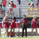 GLEE: Alumnae's Brittany (Heather Morris, L), Santana (Naya Rivera, C) and Quinn (Dianna Agron, R) return to McKinley High in the second part of the special two-hour "Loser Like Me/Homecoming" Season Premiere episode of GLEE on Friday, Jan. 9 (8:00-10:00 PM ET/PT) on FOX. ©2014 Fox Broadcasting Co. CR: Adam Rose/FOX