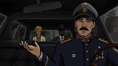 ARCHER: Episode 2, Season 6 "Three to Tango" (Airing Thursday, January 15, 10:00 PM e/p) An agent from the past has a hand creating tension between Archer and Lana. Pictured: (L-R) Lana Kane (voice of Aisha Tyler), Conway Stern (voice of Coby Bell), Sterling Archer (voice of H. Jon Benjamin). CR: FX