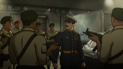ARCHER: Episode 2, Season 6 "Three to Tango" (Airing Thursday, January 15, 10:00 PM e/p) An agent from the past has a hand creating tension between Archer and Lana. Pictured: (center) Sterling Archer (voice of H. Jon Benjamin). CR: FX