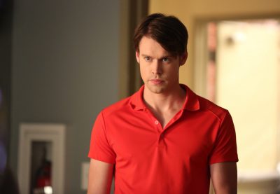 GLEE: Sam (Chord Overstreet) looks to recruit new glee club members in the "The Hurt Locker, Part Two" episode of GLEE airing Friday, Jan. 30 (9:00-10:00 PM ET/PT) on FOX. ©2014 Fox Broadcasting Co. CR: Beth Dubber/FOX