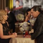 PARKS AND RECREATION -- "2017" Episode 701 -- Pictured: (l-r) Amy Poehler as Leslie Knope, Jonathan Joss as Ken Hotate -- Photo by: (Ben Cohen/NBC)