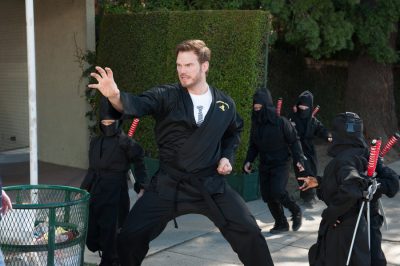 PARKS AND RECREATION -- "Save JJ's" Episode 707 -- Pictured: Chris Pratt as Andy Dwyer -- (Photo by: Colleen Hayes/NBC)