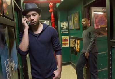 EMPIRE: Jamal (Jussie Smollett, L) records at a 'ghetto' studio in the "Dangerous Bonds" episode of EMPIRE airing Wednesday, Feb. 4 (9:00-10:00 PM ET/PT) on FOX. ©2014 Fox Broadcasting Co. CR: Chuck Hodes/FOX