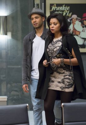 EMPIRE: Jamal (Jussie Smollett, L) and Cookie (Taraji P. Henson, R) visit Lucious in the "Out Damned Spot" episode of EMPIRE airing Wednesday, Feb. 11 (9:01-10:00 PM ET/PT) on FOX. ©2015 Fox Broadcasting Co. CR: Chuck Hodes/FOX