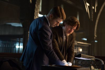 GOTHAM: Detective James Gordon (Ben McKenzie, L) and Harvey Bullock (Donal Logue, R) set out to stop a biology teacher who has been harvesting the glands of his murder victims in the "The Scarecrow" episode of GOTHAM airing Monday, Feb. 9 (8:00-9:00 PM ET/PT) on FOX. ©2015 Fox Broadcasting Co. Cr: Jessica Miglio/FOX