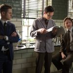 GOTHAM: With the help of Edward Nygma (Cory Michael Smith, C), Detective James Gordon (Ben McKenzie, L) and Harvey Bullock (Donal Logue, R) set out to stop a biology teacher who has been harvesting the glands of his murder victims in the "The Scarecrow" episode of GOTHAM airing Monday, Feb. 9 (8:00-9:00 PM ET/PT) on FOX. ©2015 Fox Broadcasting Co. Cr: Jessica Miglio/FOX