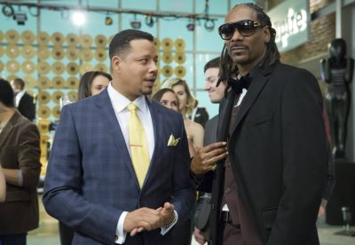 EMPIRE: Lucious (Terrence Howard, L) chats with Snoop guest-starring as himself in the special two-hour “Die But Once/Who I Am” Season Finale episode of EMPIRE airing Wednesday, March 18 (8:00-10:00 PM ET/PT) on FOX. CR: Chuck Hodes/FOX