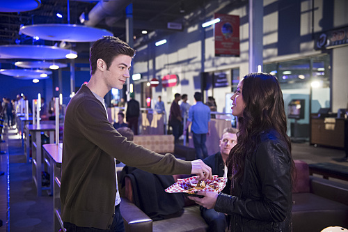 The Flash -- "Out of Time" -- Image FLA115A_0212b -- Pictured (L-R): Grant Gustin as Barry Allen and Malese Jow as Linda Park -- Photo: Diyah Pera/The CW -- Ã?Â© 2015 The CW Network, LLC. All rights reserved.