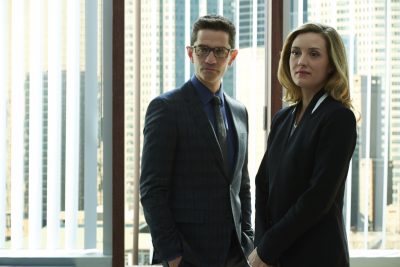 Orphan Black, Season 3, Episode 1, Ferdinand (James Frain) and Delphine (Evelyne Brochu). Photo Credit: © Steve Wilkie for BBC AMERICA