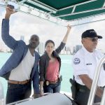 ROSEWOOD: Pictured L-R: Morris Chestnut as Dr. Beaumont Roswood, Jr. and Jaina Lee Ortiz as Det. Villa. ©2015 Fox Broadcasting Co. CR: Jeff Daly/FOX