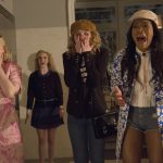 SCREAM QUEENS: Chanel #5 (Abigail Breslin, L) and new Sorority Pledges Grace (Skyler Samuels, C) and Zayday (Keke Palmer, R) are horrified on SCREAM QUEENS premiering September 2015 on FOX. ©2015 Fox Broadcasting Co. CR: Steve Dietl/FOX