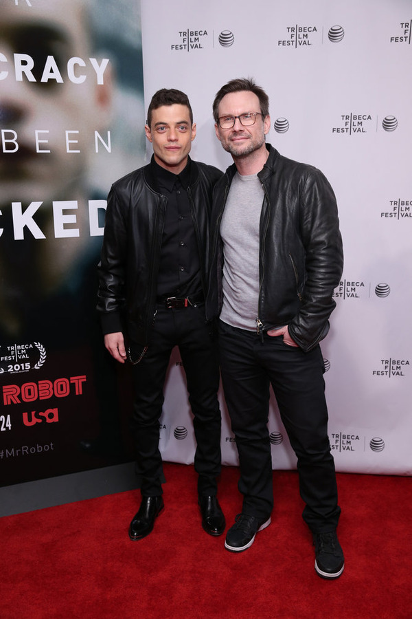 MR. ROBOT -- "Tribeca Film Festival Premiere of ?MR. ROBOT? in New York, NY on Sunday, April 26, 2015 " -- Pictured: (l-r) Rami Malek, Christian Slater "Mr. Robot" -- (Photo by: Neilson Barnard/USA Network)