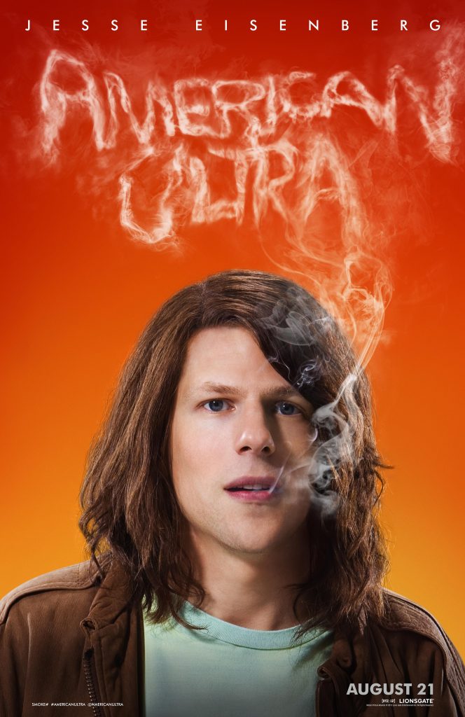 AMERICAN ULTRA Poster featuring Jesse Eisenberg.
