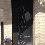 #MrRobot Street Art located at 165 W. 10th, NYC