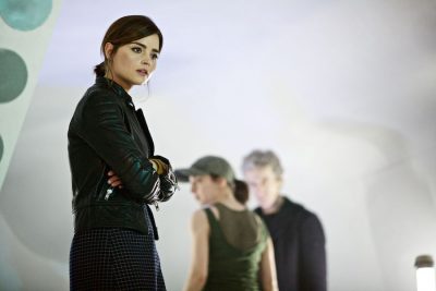 Picture shows: Jenna Coleman as Clara, Morven Christie as O'Donnell and Peter Capaldi as the Doctor