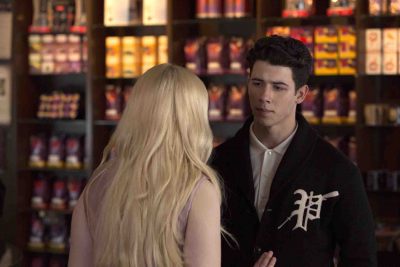 SCREAM QUEENS: Pictured L-R: Abigail Breslin as Chanel #5 and guest star Nick Jonas as Boone in "Hell Week," the second part of the special, two-hour series premiere of SCREAM QUEENS airing Tuesday, Sept. 22 (8:00-10:00 PM ET/PT) on FOX. ©2015 Fox Broadcasting Co. Cr: Steve Dietl/FOX.