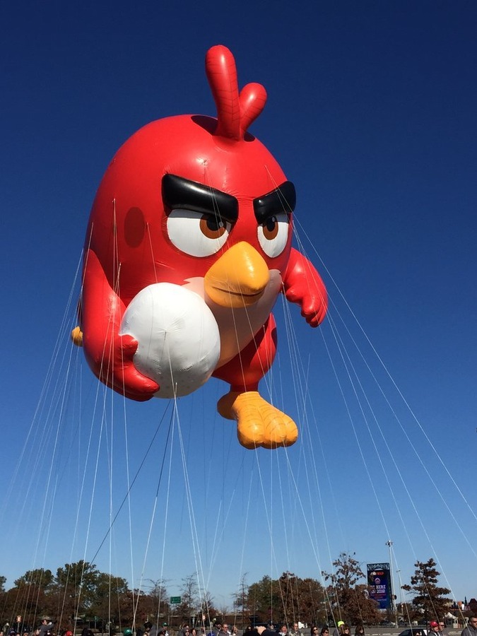 MACY'S THANKSGIVING DAY PARADE -- The 89th Annual Macy's Thanksgiving Day Parade -- Pictured: Angry Birds, new balloon -- (Photo by: Macy's, Inc.)