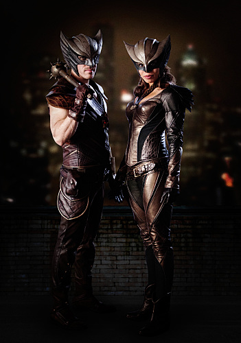 DC's Legends of Tomorrow -- Image LGD01_HM_HG_v01_r01 -- Pictured (L-R): Falk Hentschel as Carter Hall/Hawkman and Ciara Renee as Kendra Saunders/Hawkgirl -- Photo: Michael Courtney/The CW -- Ã?Â© 2015 The CW Network, LLC. All Rights Reserved.