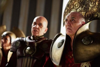 Doctor Who, Season 9, Episode 12, the General (Ken Bones) and the President (Donald Sumpter). Photo Credit: © BBC WORLDWIDE LIMITED