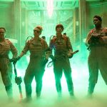 The Ghostbusters Abby (Melissa McCarthy), Holtzmann (Kate McKinnon), Erin (Kristen Wiig) and Patty (Leslie Jones) inside the Mercado Hotel Lobby in Columbia Pictures' GHOSTBUSTERS. Photo courtesy of Columbia Pictures.