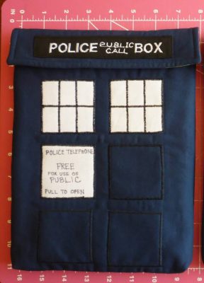 SATURDAY SHOUT-OUT: Glorious Zanymouse Creations (DOCTOR WHO TARDIS iPad Case: Photo Credit Zanymouse Creations)