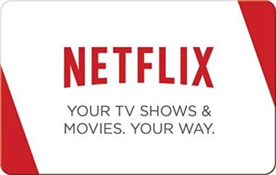 We So Nerdy 2016 Holiday Giveaway; Image of a Netflix Gift Card (Photo Credit: Amazon)