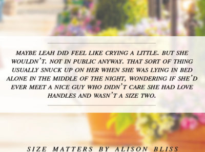 SPOTLIGHT: 'Size Matters' by Alison Bliss