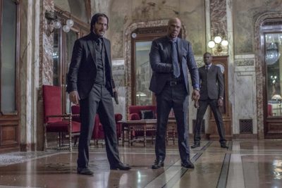 John Wick (Keanu Reeves, left) and Cassian (Common, right) in JOHN WICK: CHAPTER 2. Photo Credit: Niko Tavernise
