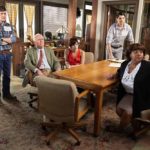 TRIAL & ERROR -- Pilot -- Pictured: (l-r) Steven Boyer as Dwayne, John Lithgow as Larry, Krysta Rodriguez as Summer, Nick D'Agosto as Josh, Sherri Shepherd as Anne -- (Photo by: Tyler Golden/NBC)